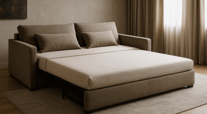 Convertible mais design : comment les marques haut de gamme révolutionnent le canapé-lit