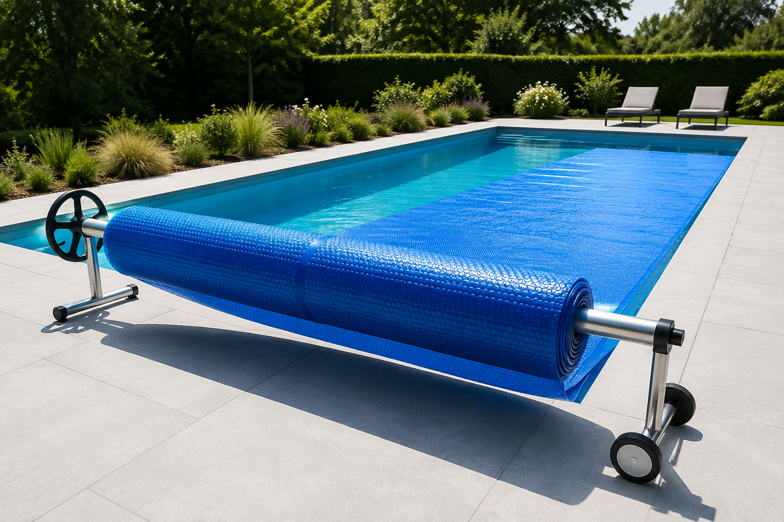 Comment enrouler facilement une bâche de piscine quand on a un grand bassin ?